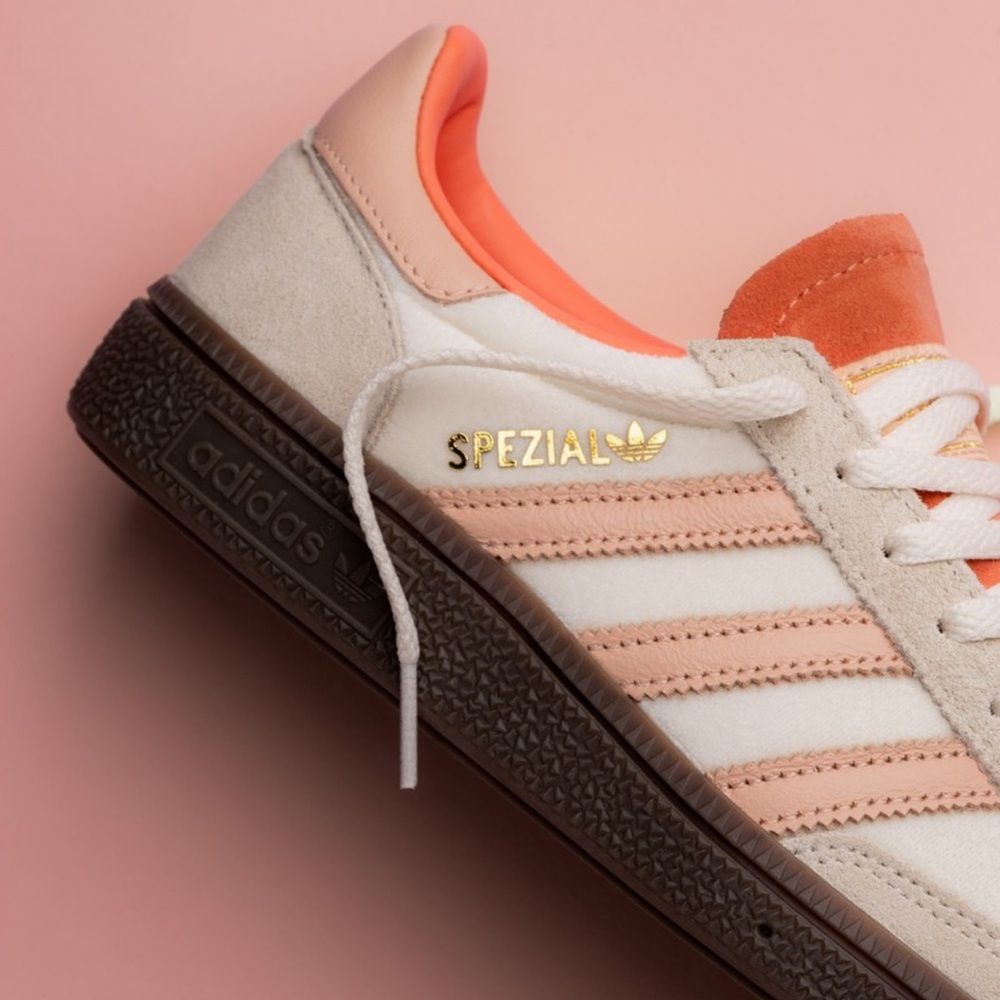 New Adidas Handball Spezial 'Velvet Cream White Coral' Women's Shoes Size 7.5